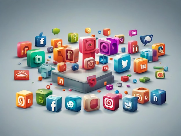 social media icons social media logo 3d facebook instagram youtube whatsapp twitter icon 3d