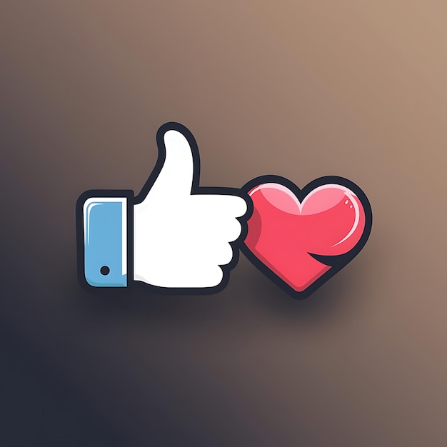 Social media like and heart icons background vector illustration