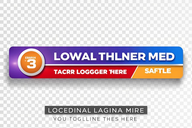 Social Media Logos Lower Third Banner Template