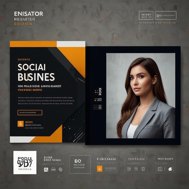 Photo social media post design template