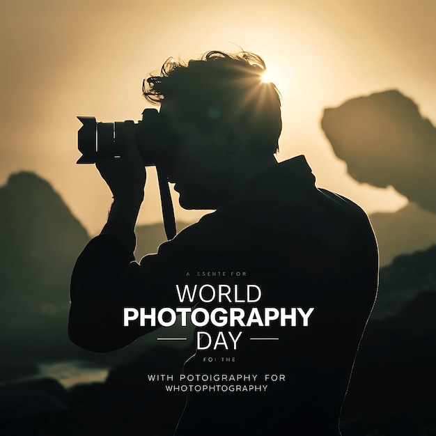 social media post template design for world photography day