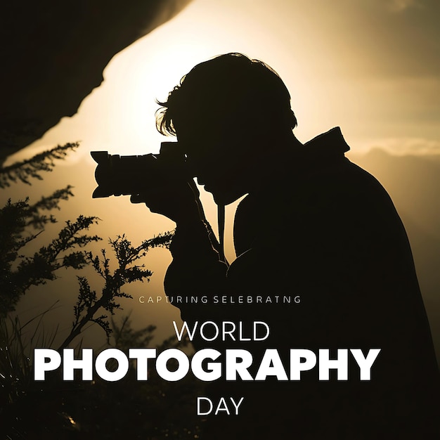 social media post template design for world photography day