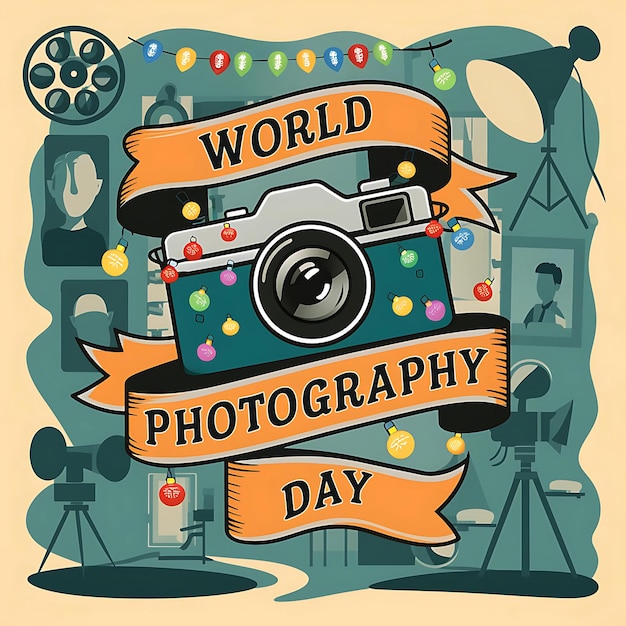 social media post template design for world photography day