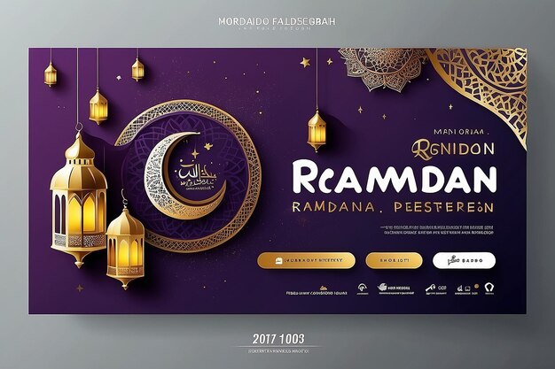 Photo social media and web banner design ramadan web and social media post banner design