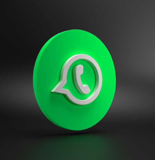 Social network whatsapp 3d illustration