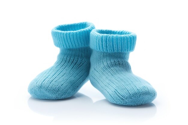 Sock white background turquoise footwear