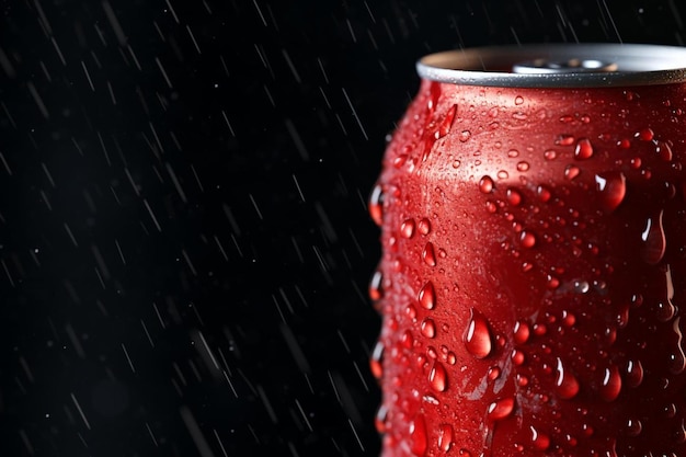 Photo soda can in a cool refreshing scene with ice and soda photos 1038jpg