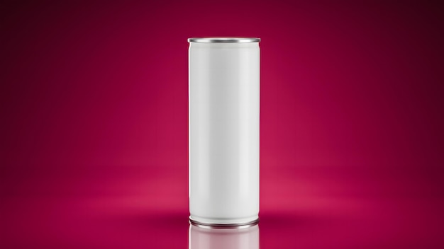 Soda can mockup red background