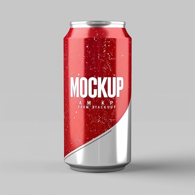 Photo soda can mockup