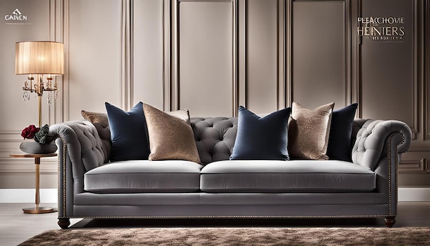 Photo sofa with a touch of elegance