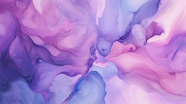 Soft abstract fluid art painting in alcohol ink technology Generative AI