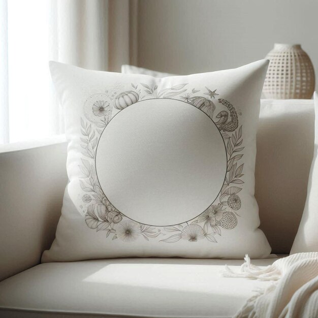 Photo soft blank pillow adds warmth to a chic and contemporary home