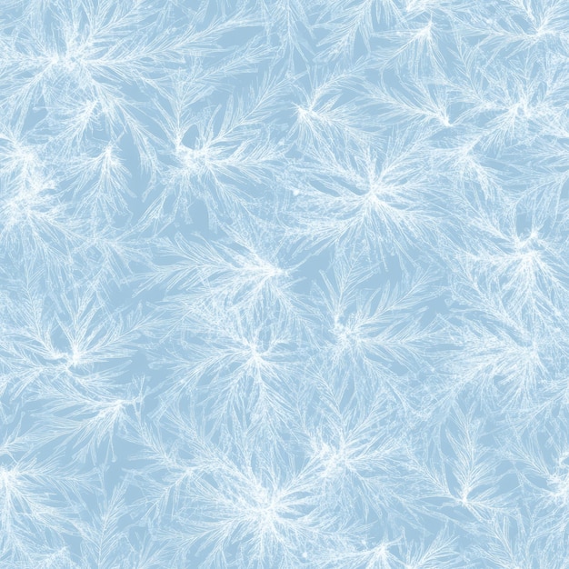 Photo a soft blue background with delicate frosty leaflike patterns