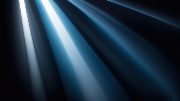 Photo soft blue light beams create a serene abstract atmosphere against a dark background