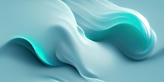 Soft blueishwhite wavy liquid flow with a smooth texture and blurring effect