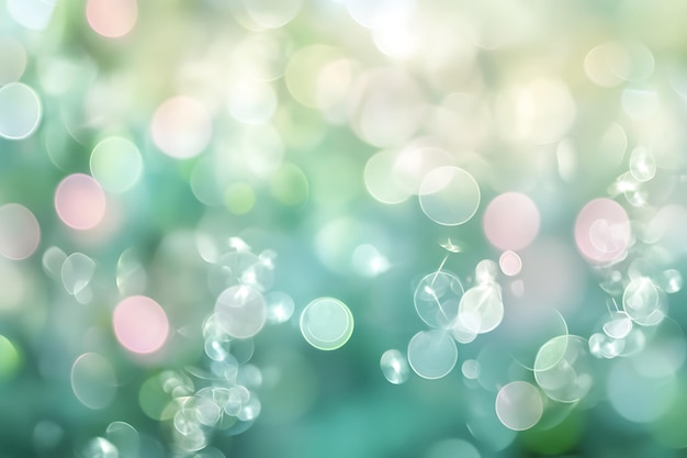 Photo soft bokeh bliss in green blue and pink