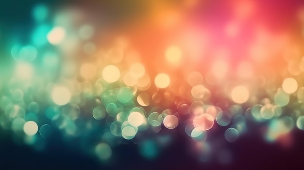 Soft bokeh light on colorful gradient background with generative ai