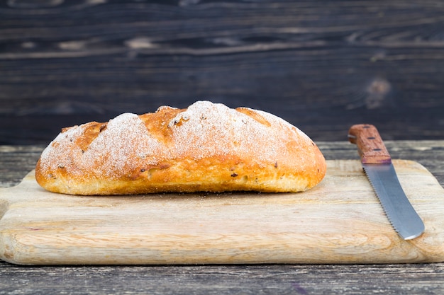 soft bread and knife