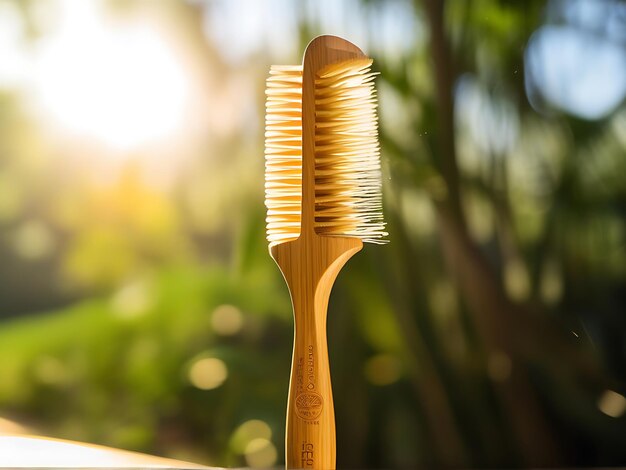 Soft Bristles of GentleWhisk Bamboo Toothbrush with Morning Sunlight