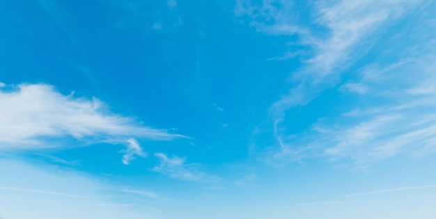 Soft clouds in the blue sky