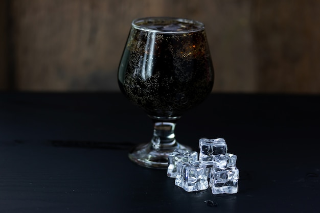 Soft drink mix Ice in glass 