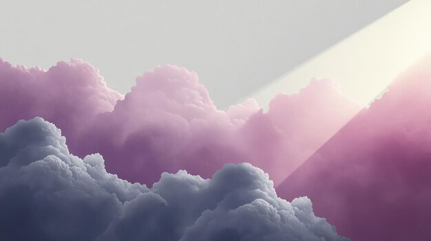 Soft ethereal clouds illuminated by gentle light creating a serene and tranquil atmosphere