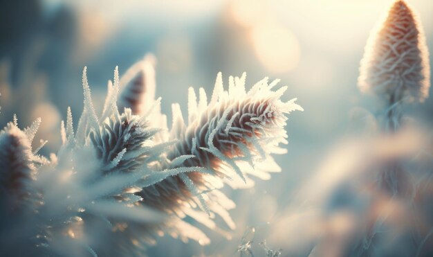 Soft Ethereal Dreamy Background with Frost