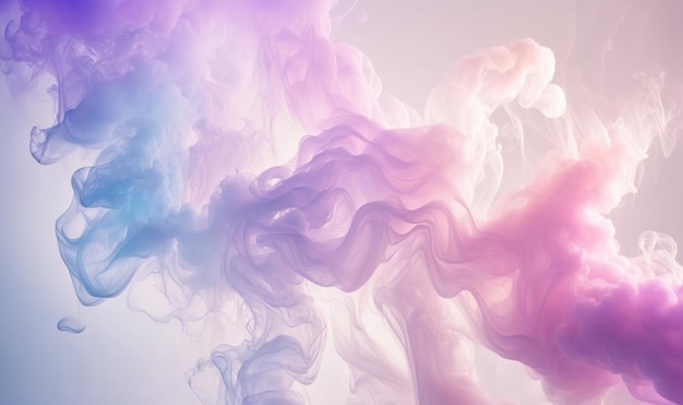 Soft Ethereal Dreamy Pastel Smoke Background with Copy Space