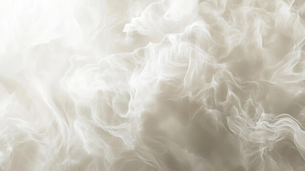 Photo a soft ethereal swirl of white smoke against a muted background