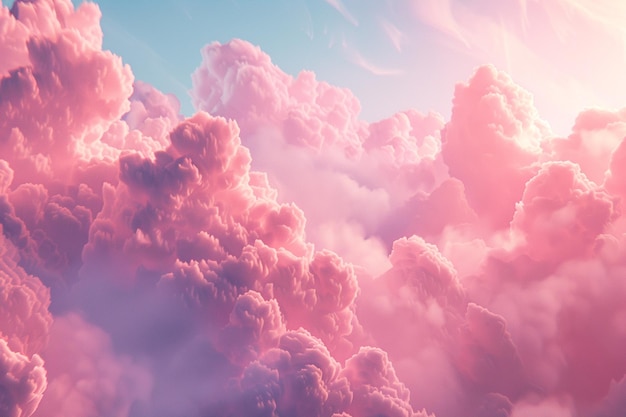 Soft fluffy cloud texture with billowing shapes an