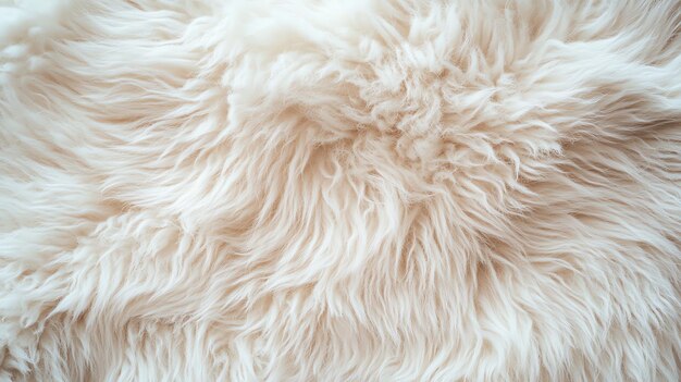 Photo a soft fluffy white faux fur background