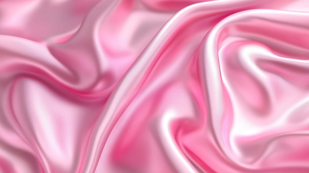 Photo soft and fluid flowing pink satin fabric perfect for embodying breast cancer awareness and supportive designs