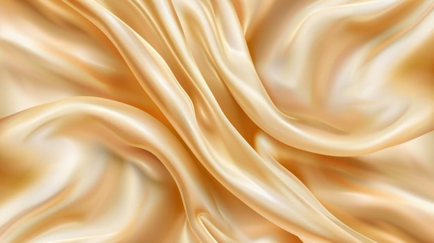 Soft golden silk fabric generative ai