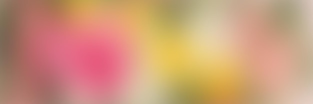 Soft gradient Banner with Smooth Blurred pink yellow and green pastel colors