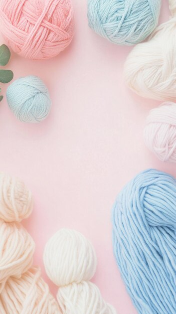 A soft gradient image showing yarn and crochet tools highlighting the delicate textures and colors