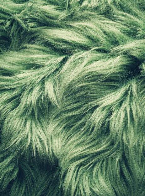 Photo soft green fur texture for creative projects