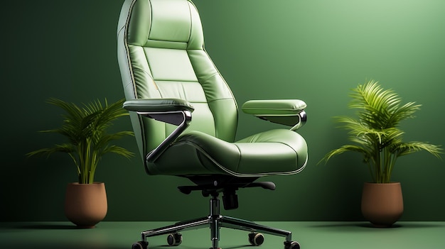 Soft Green Office Chair Generated By AI