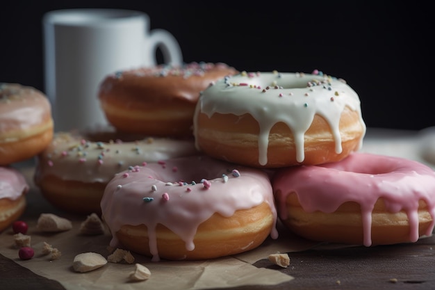 Soft hues of the Doughnuts image generative AI