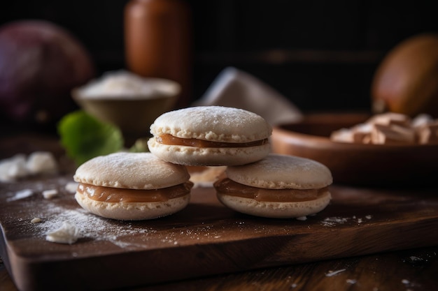 Soft hues of the sweet and delicious Alfajores generative AI