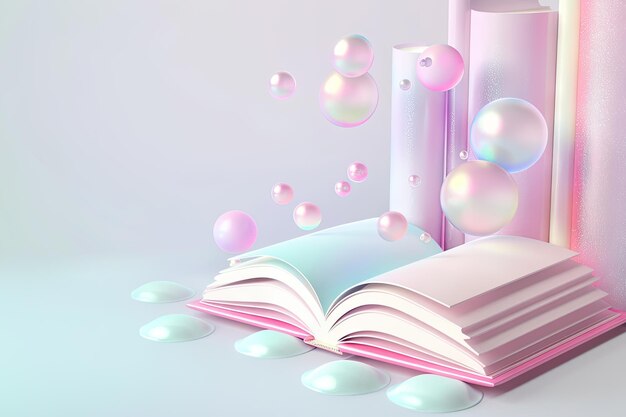 Soft Lighting Pastel Artwork Celebrating World Book Day