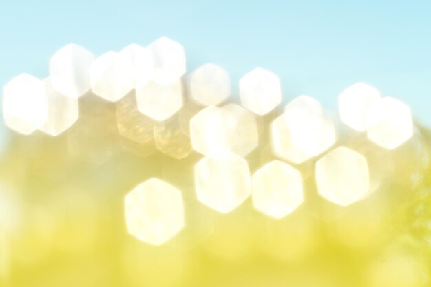 Photo soft lights hexagon bokeh background