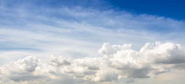 Soft and motion blur cloud on the blue sky in sunny day