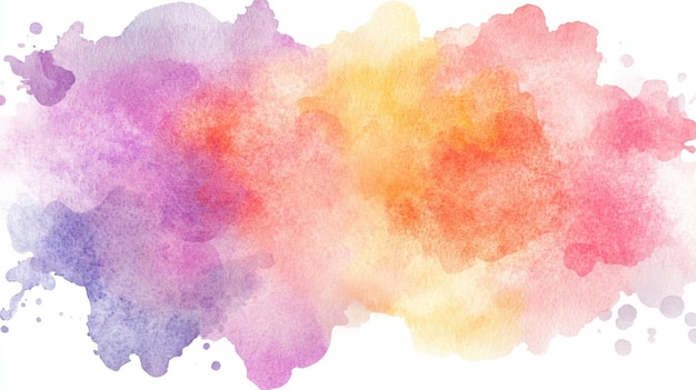 Photo soft pastel abstract watercolor blobs in various colors