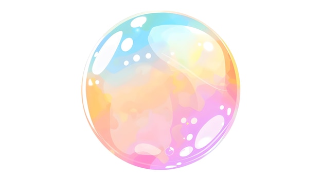 Photo soft pastel bubble icon for particle graphic system