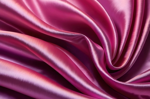 Photo soft pastel purple shiny satin silk swirl wave background banner abstract textile fabric material