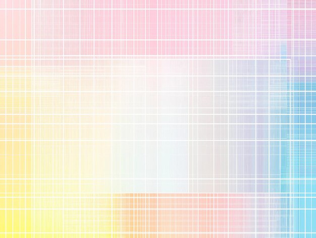 Photo soft pastel rainbow grid with subtle gradients fills a seamless pattern on a white canvas