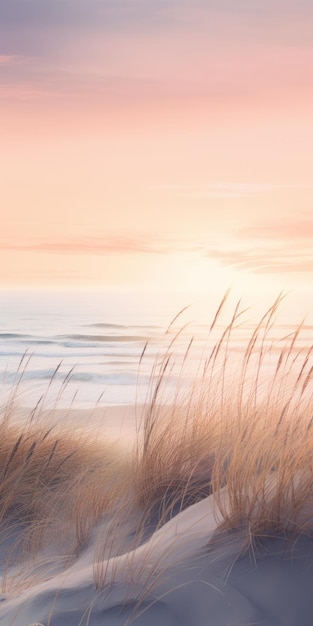 Soft Pastel Sand Dunes At Sunset Serene Maritime Themes And Natureinspired Imagery