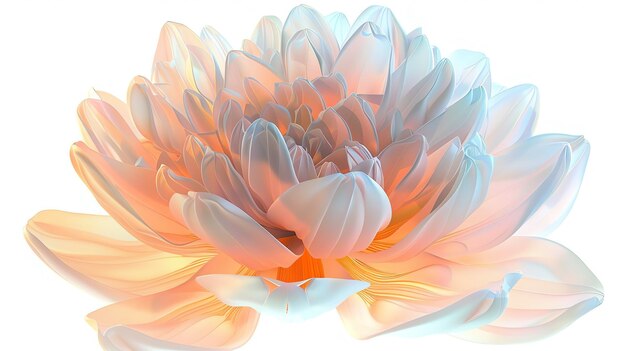 Soft pastel shaded flower with delicate petals in full bloom radiating serene beauty and tranquility