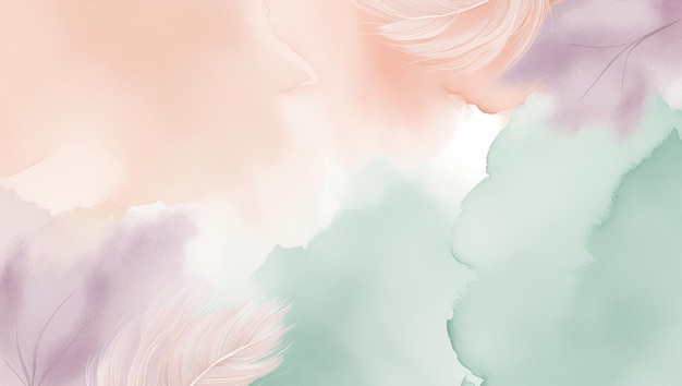 Photo soft pastel watercolor background dreamy ethereal abstract texture