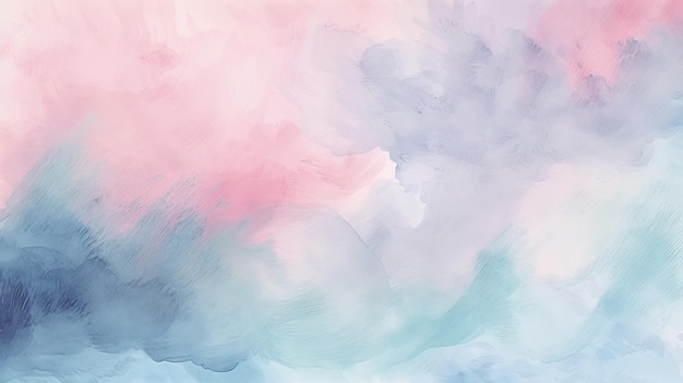 Soft Pastel Watercolor Background in Light Pink and Blue